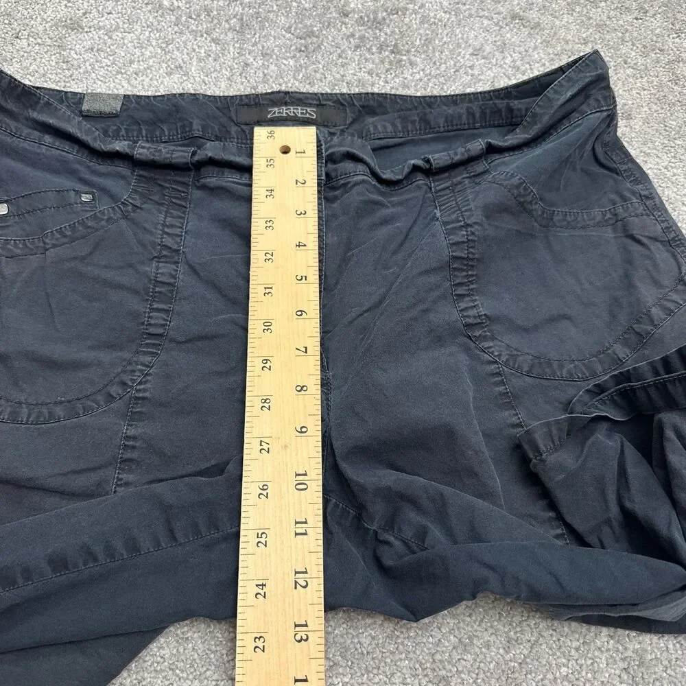 Zerres Outdoor Cargo Shorts Mens 48 Normal Faded Black Cotton Casual Camping